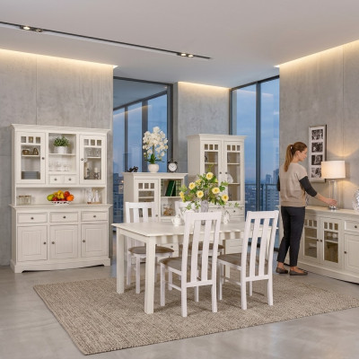 Esszimmer Design Möbel Landhaus Stuhlgruppe Tisch+4xStühle 5tlg. Set Garnitur