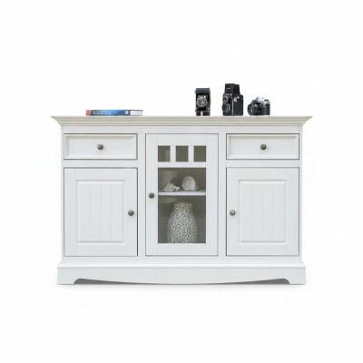 Buffet Schrank Barschrank Landhaus Luxus Italienische Holz Möbel Weiß Großes Neu