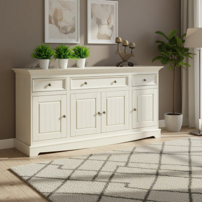 Designer Landhaus Kommode Anrichte Schrank Regal Holz Luxus Kommoden Sideboard