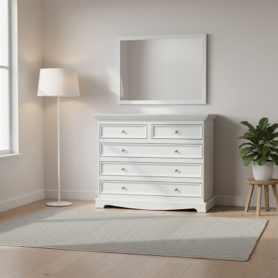 Landhaus Kommode Holz Anrichte Hoch Schrank Schränke Sideboard Kommoden Möbel