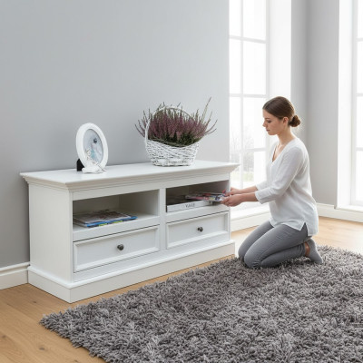Landhaus Lowboard tv Möbel Schränke Fernsehschrank Sideboard rtv Kommode Neu