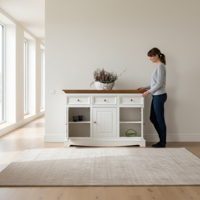 Massive Kommode Schrank Anrichte Sideboard Möbel Kommoden Holz Schränke Landhaus