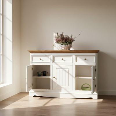 Massive Kommode Schrank Anrichte Sideboard Möbel Kommoden Holz Schränke Landhaus