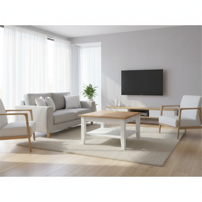 Edler Landhaus Klassischer Couchtisch Beistelltisch Sofa Wohnzimmer Tisch Holz