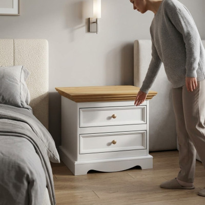 Landhaus Nachttisch Tische Konsolen Tische Holz Kommode Beistelltisch Klassische