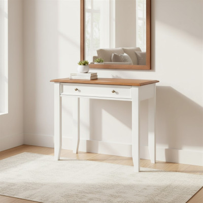 Konsolen Tische Holz Design Weiß Klassischer Designer Luxus Konsole Tisch Neu