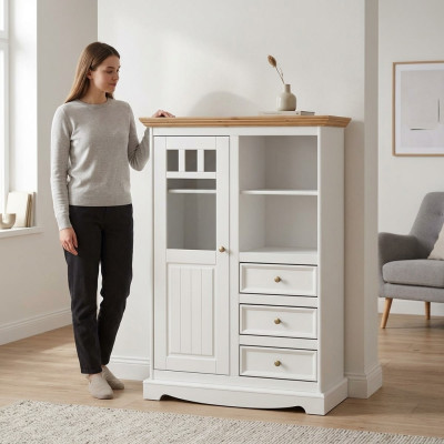 Kommoden Regal Holz Schrank Schränke weiss Anrichte Landhaus Kommode Anrichte