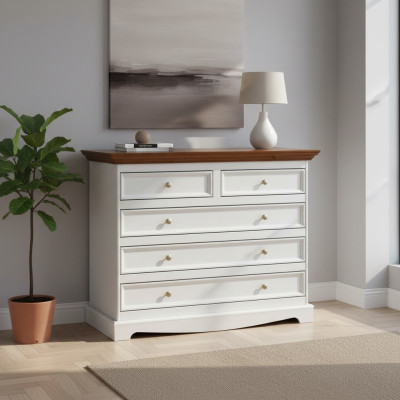 Kommoden Landhaus Edel Luxus Schränke Holz Kommode Hoch Schrank Side Low Board