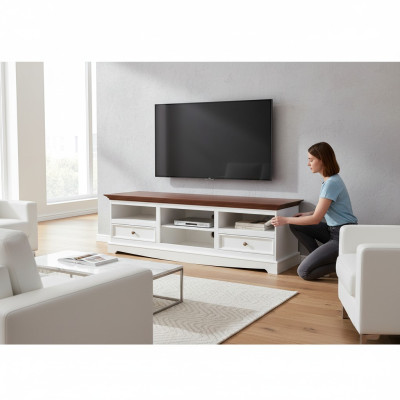 Design Sideboard Schrank Kommode Kommoden Low Board Regal Wohnzimmer rtv holz