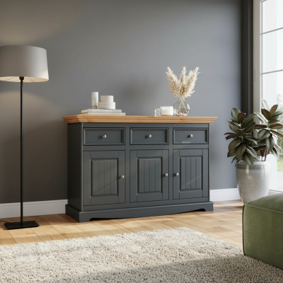 Design Kommode Holz Möbel Schrank Vitrine klassisch Schrank Buffet Bar Anrichte