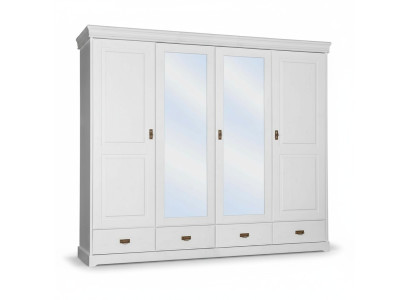 Kleiderschrank Landhaus Stil Regal Schrank Kleider Schränke Holz Möbel Weiss