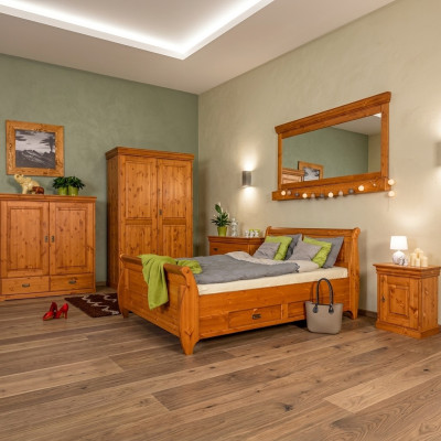 Design Luxus Doppel Hotel Betten Schlafzimmer Holz 180x200cm Bett Polster