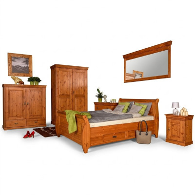 Design Luxus Doppel Hotel Betten Schlafzimmer Holz 180x200cm Bett Polster