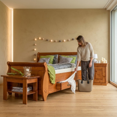 Luxus Bett 2x Nachttisch 3tlg. Set Betten Doppelbett Schlafzimmer Hotel Ehe Neu