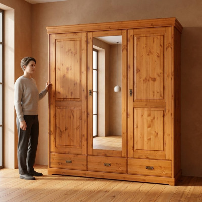 Kleiderschrank Holzschrank Schlafzimmer Möbel Regal Kleiderschränke Schrank xxl