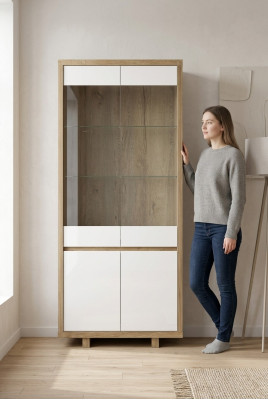 Moderne Vitrine Kommoden Vitrinen Kommode Vitrinenschrank Glas Schrank Schränke