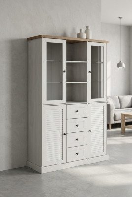 Klassische Anrichte Schrank Vitrinenschrank Vitrinen Anrichten Glas Schränke Neu