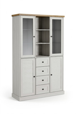 Klassische Anrichte Schrank Vitrinenschrank Vitrinen Anrichten Glas Schränke Neu