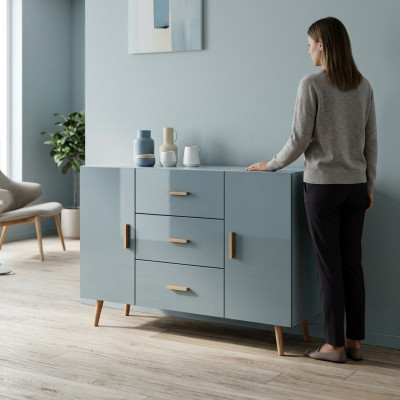 Kommode Brillo Kommoden Holz Schrank Sideboard Wohnzimmer Hochschrank Anrichte