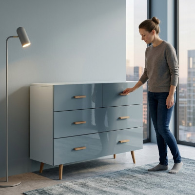 Kommode Holz Design Schrank Kommoden Modern Schränke Möbel Anrichte Holz Neu