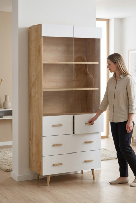 Moderne Schränke Schrank Schrankwand Bücherregal Regal Vitrine - Model Brillo