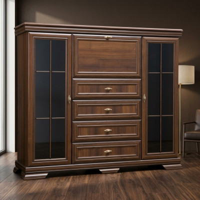 Schränke Holz Kommode 158cm Kommoden Schrank Anrichte Kommode Massivholz