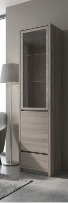 Wohnzimmer Möbel Moderne Holz Glas Vitrine Glasschrank Schrank Vitrinen Neu
