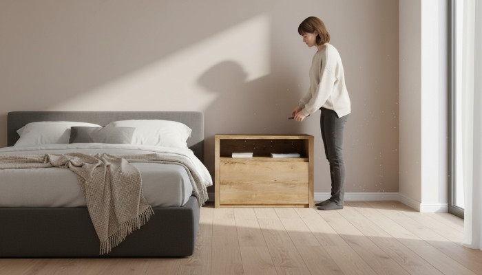 Nachtschrank Nachttisch Kommode Konsole Beistell mit Schublade Designer Konsolen