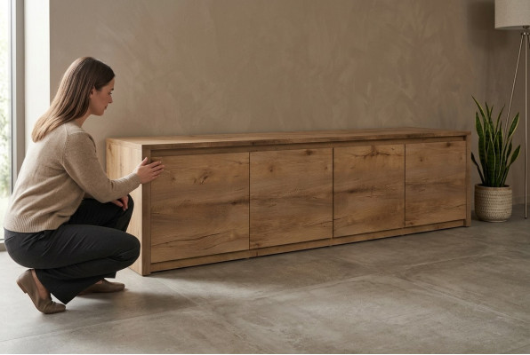 Wohnzimmer Kommoden Holz Low Board Regal rtv Rtv Sideboard Schrank Kommode Neu