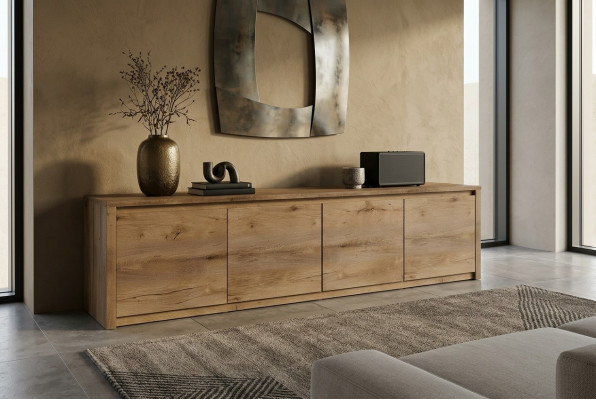 Wohnzimmer Kommoden Holz Low Board Regal rtv Rtv Sideboard Schrank Kommode Neu