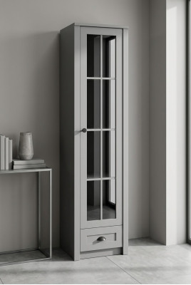 Landhaus Vitrine Schrank Klassisch Möbel Vitrinenschrank Vitrinen Glas Schränke