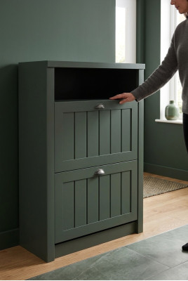 Schuhschrank Schuhkommode Flurkommode Aufbewahrung Diele Vollholz Möbel Kommode