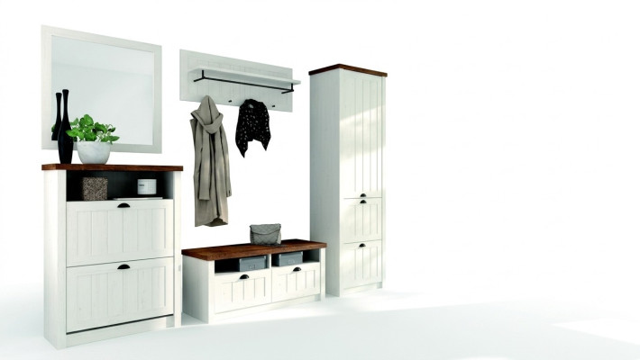 Garderobe Set Holz Aufbewahrung Türgarderobe 5tlg Neu Flur Garderoben Diele Set