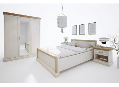 Schlafzimmer Set Design Modern Luxus Betten Bett Nachttisch Kleiderschrank 4 tlg