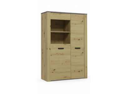 Vitrine Design Wohnzimmer Schrank Bar Anrichte Landhaus Vitrinen Holz Schränke