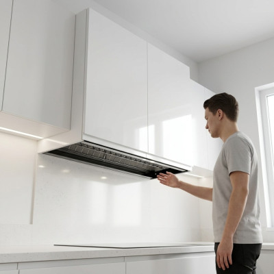 Wandhängeschrank für Geschirr Wandhängeschrank Innenraum Küche Licht Küche