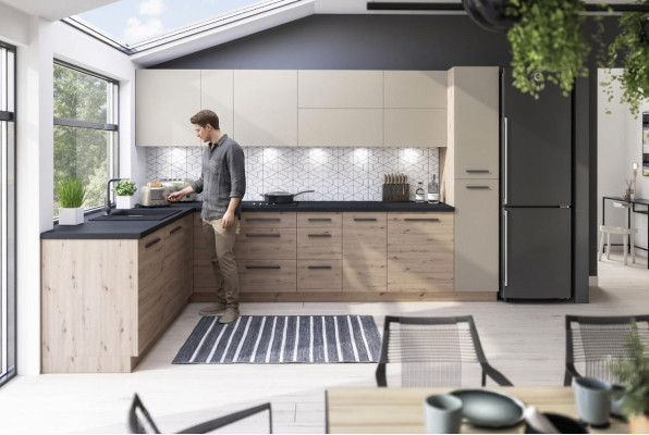 Küchen L Zeile Moderne Küchen Küchenzeile Hängeschrank Schrank Schränke Küche