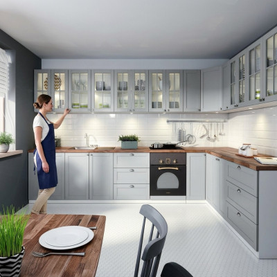 Einbau Küche Design Küchen Glas Schränke Unterschränke Design Holz Maßfertigung