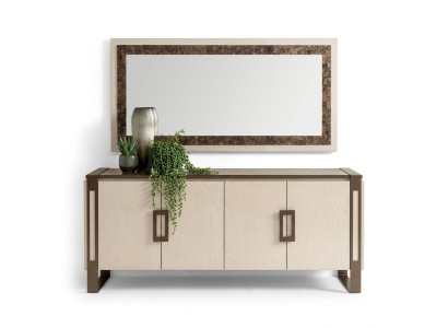 Edle Design Konsole Holz Spiegel Sideboard Anrichte Schrank 2tlg. Konsolentisch