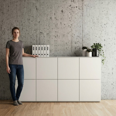 Kommode Sideboard Anrichte Highboard Kommode Weiß Schrank Wohnzimmer Holz Neu