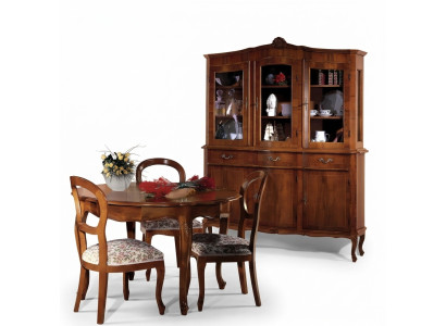 Anrichte Vitrine Sideboard Glasschrank Schrnak Holz Massive Möbel Italien Glas