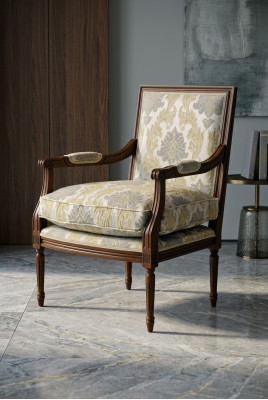 Luxus Design Möbel Stühle Art déco Design Sessel Textil Wohnzimmer Lounge Neu