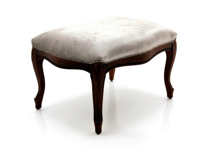 Ottomane Sitz Chaise Gepolstert Pufa Blau Neu Design Polster Hocker Fußhocker