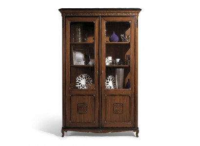 Vitrinen Glas Schrank Echtholz Vitrine Wohnzimmer Möbel Anrichte Massive Holz