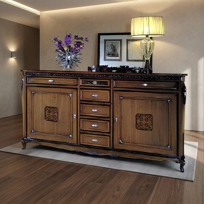 Wohnzimmer Holz Buffetschrank Anrichte Neu Sideboard Anrichte Schublade Vitrine
