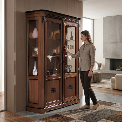 Vitrine Glas Design Schrank Holz Möbel Neu Vitrine Kommoden Vitrinen Kommode
