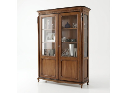 Möbel Holz Braun Vitrine Schicke Vitrineschrank Italienische Möbel Klassische