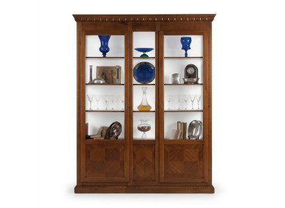 Vitrine Wohnzimmer Möbel Anrichte Massivholz Vitrinen Glas Schrank Echtholz
