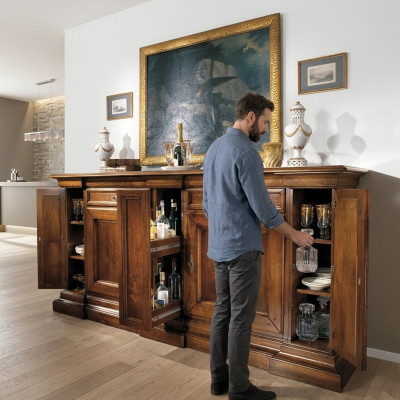 Möbel Italienische Einrichtung Sideboard Kommode Klassischer Schrank Massivholz