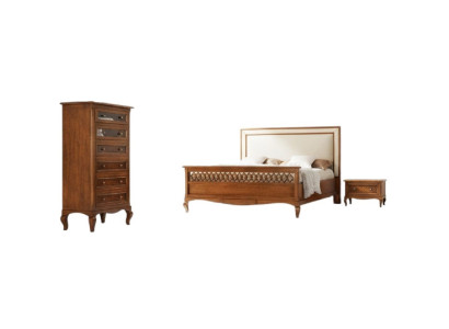 Design Klassische Luxus Möbel Modern Bett 2x Nachttisch 4tlg Schlafzimmer Set